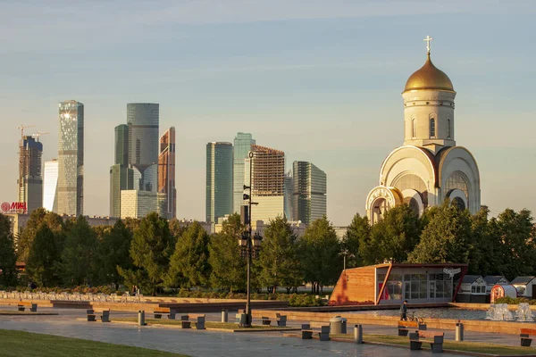 Moskau Juni 2018 Blick Vom Siegespark Auf Die Stadt Moskau — Stockfoto