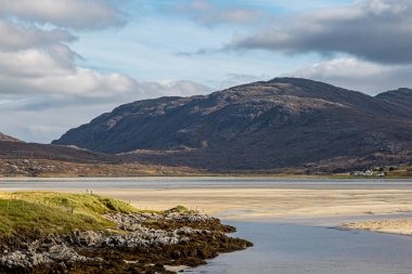Batı Adaları 'ndaki Harris Adası' ndaki Seilebost Plajı.