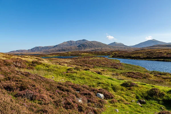 Looking Out Loch Druidibeg Hebridean Island South Uist Sunny Late — Stock Photo, Image