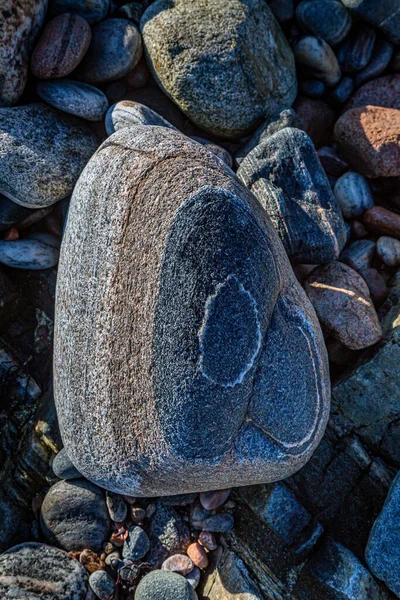 Mintázott Sziklák Egy Strandon Hebridák Szigetén Észak Uist — Stock Fotó