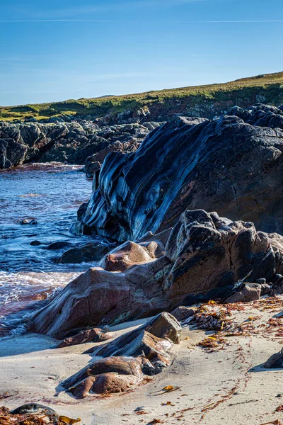 Escarpada Costa Cerca Tigharry Isla Hebridean North Uist — Foto de Stock