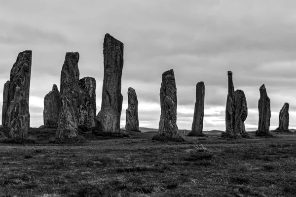 View Calanais Standing Stones Hebridean Island Lewis — Stock Photo, Image