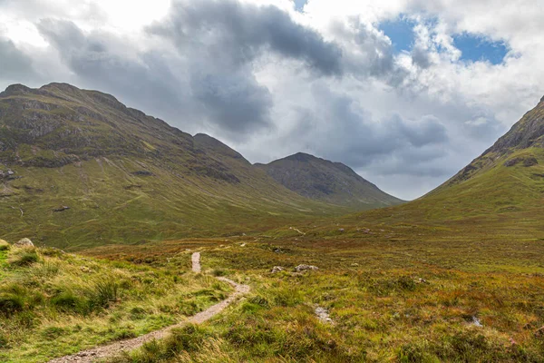 Sentier Dans Les Highlands Écossais Fin Été — Photo