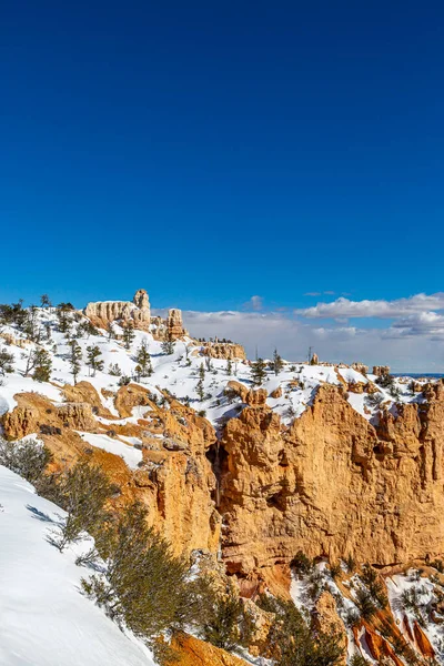 Kilátás Bryce Kanyonra Paria View Ból Egy Napos Téli Napon — Stock Fotó