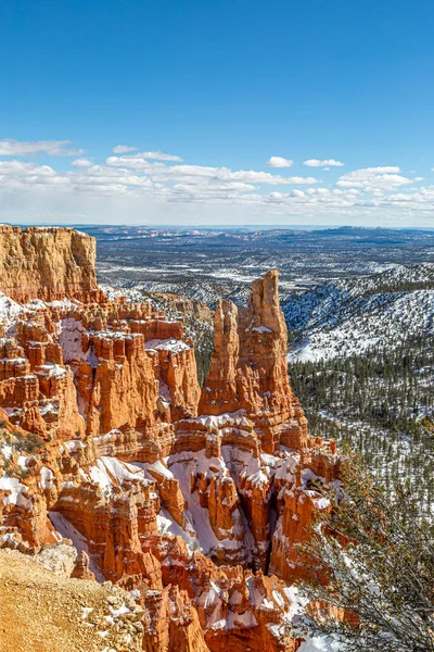 Kilátás Bryce Kanyonra Paria View Ból Egy Napos Téli Napon — Stock Fotó