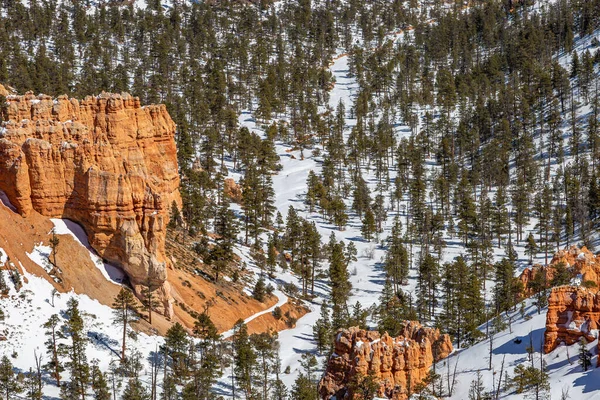 Téli Kilátás Inspiration Point Ból Bryce Canyon Nál Utah Ban — Stock Fotó