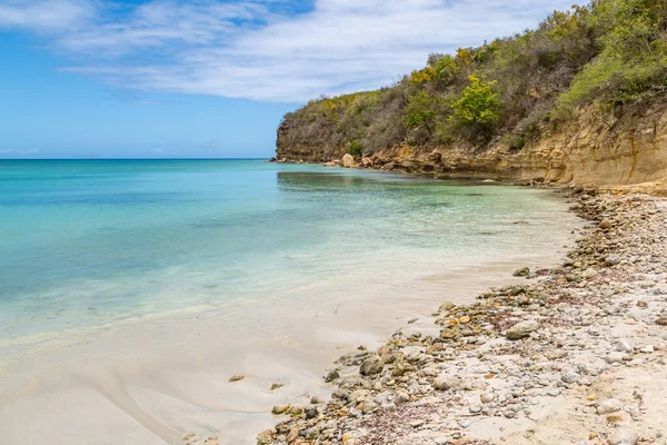 Скалистый Пляж Карибском Острове Антигуа — стоковое фото