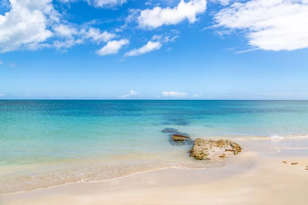 Una Idílica Playa Arena Isla Caribeña Antigua —  Fotos de Stock