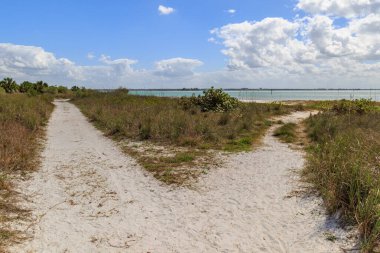 Balayı Adası 'nda sahile giden bir yol seçimi.