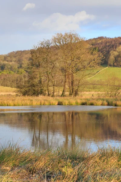 Réflexions Dans Eau Dans Lake District Cumbria — Photo