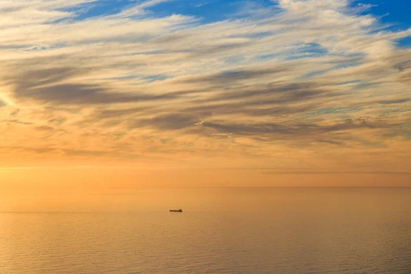 Een Prachtige Zonsondergang Boven Oceaan Voor Kust Van Kaapstad Gezien — Stockfoto