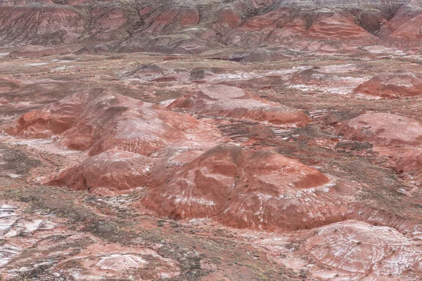 Olhando Para Baixo Formações Rochosas Vermelhas Deserto Pintado Arizona — Fotografia de Stock