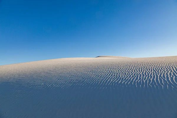 Rippled Sand Dunes White Sands National Monument New Mexico Blue — Stock Photo, Image