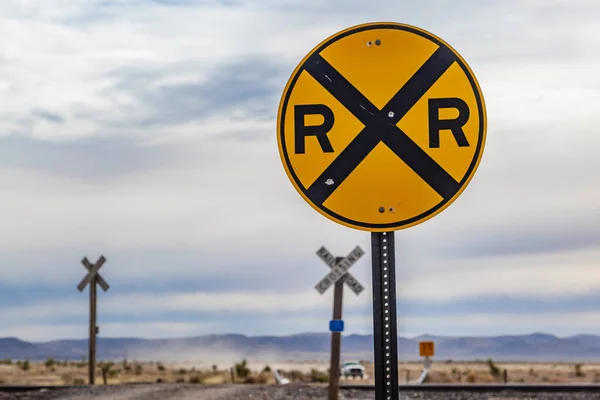 Cruce Ferroviario Nuevo México Rural — Foto de Stock