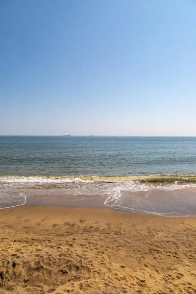 Uitkijkend Naar Zee Vanaf Sandown Beach Het Eiland Wight — Stockfoto