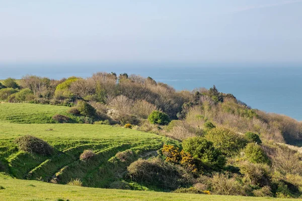 Blick Aufs Meer Von Catherine Auf Der Isle Wight Einem — Stockfoto