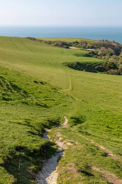 Ein Weg Auf Dem Catherine Hill Auf Der Isle Wight — Stockfoto