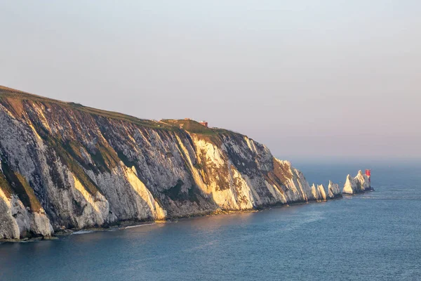 Die Nadeln Auf Der Isle Wight Von Der Alum Bay — Stockfoto