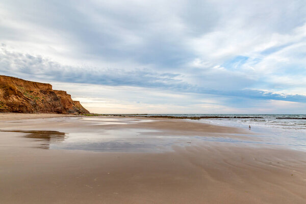 Low tide at Compton Bay on the Isle of Wight, with morning light
