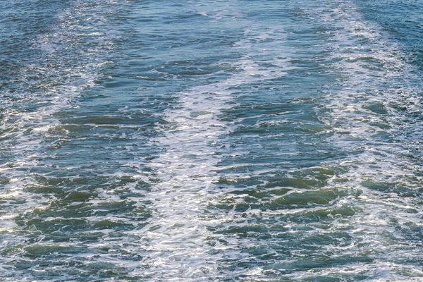 Een Volledige Frame Foto Van Wake Water Een Veerboot — Stockfoto