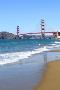 Baker Sahili 'nden Golden Gate Köprüsü manzarası
