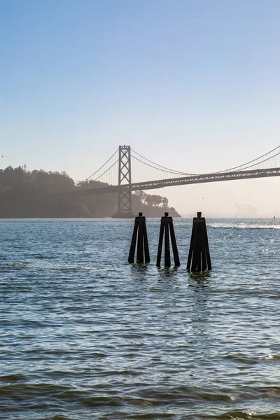 Widokiem Zatokę San Francisco Kierunku Mostu Bay — Zdjęcie stockowe