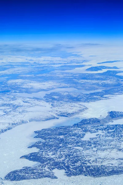 Grönland Egy Repülőgépből — Stock Fotó