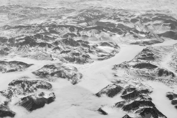 Widok Zdalnego Kanadyjskiego Krajobrazu Samolotu — Zdjęcie stockowe