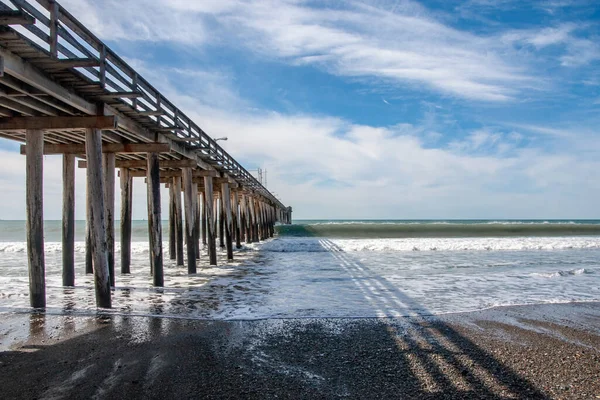 Houten Pier Bij Pismo Beach Langs Californische Kust — Stockfoto