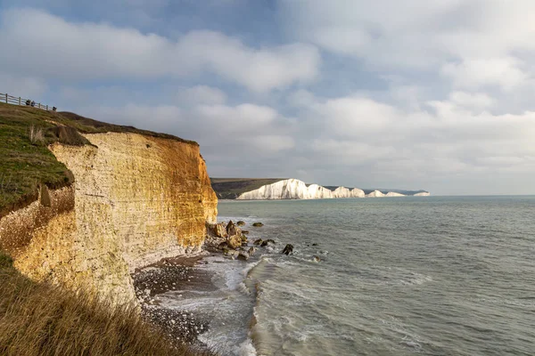 Seven Sisters Cliffs Sussex Viewed Hope Gap — Stock Photo, Image