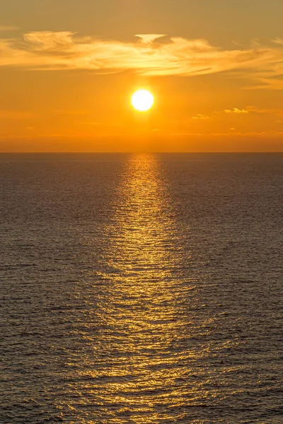 Sonnenuntergang Über Dem Ozean Seaford Sussex — Stockfoto