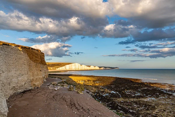 Seven Sisters Cliffs Sussex Summers Evening Viewed Hope Gap — Stock Photo, Image