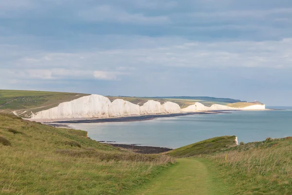 Looking Footpath Seaford Head Cliff Seven Sisters Cliffs Sussex — Stock Photo, Image