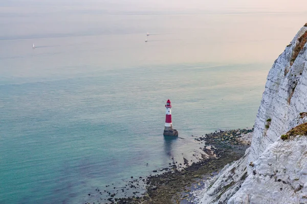 Blick Auf Den Leuchtturm Beachy Head Der Küste Von Sussex — Stockfoto