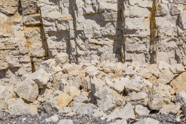 Rocas Caídas Fondo Acantilado Tiza Sussex —  Fotos de Stock