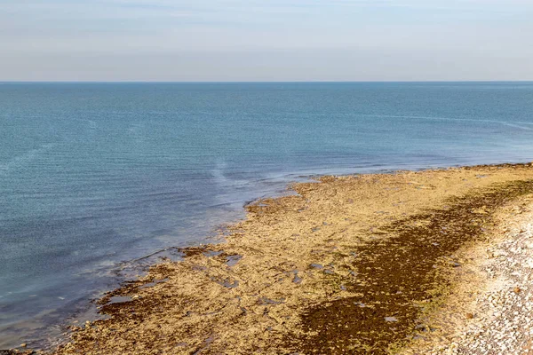 Blick Auf Einen Felsigen Strand Der Küste Von Sussex Einem — Stockfoto