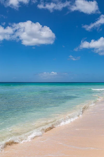 Una Idílica Playa Arena Isla Caribeña Barbados — Foto de Stock
