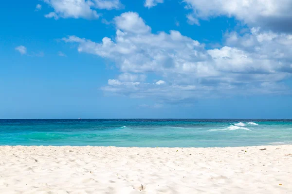 Con Vistas Mar Sobre Una Playa Arena Isla Caribeña Barbados — Foto de Stock