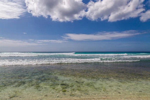 Pláže Ostrově Barbados Výhled Oceán — Stock fotografie