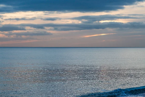 Zonsondergang Boven Een Kalme Zee Brighton Sussex — Stockfoto
