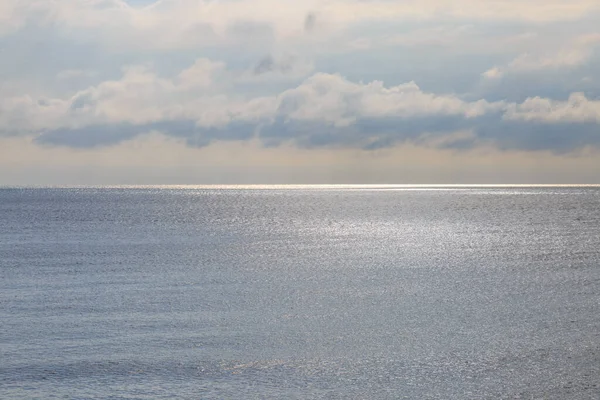 Mar Calma Brighton Con Luz Del Sol Brillando Horizonte — Foto de Stock