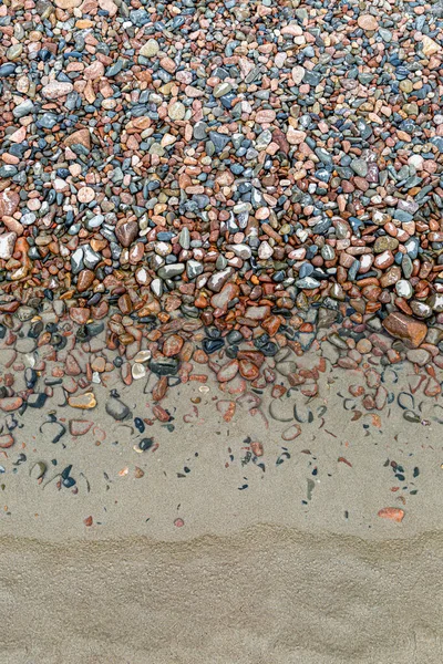Olhando Para Baixo Seixos Areia Uma Praia Jersey — Fotografia de Stock