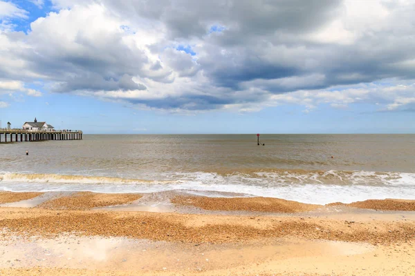 Plaża Southwold Pomost — Zdjęcie stockowe