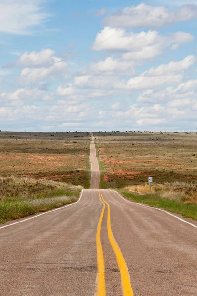 Long Road Novém Mexiku Usa — Stock fotografie