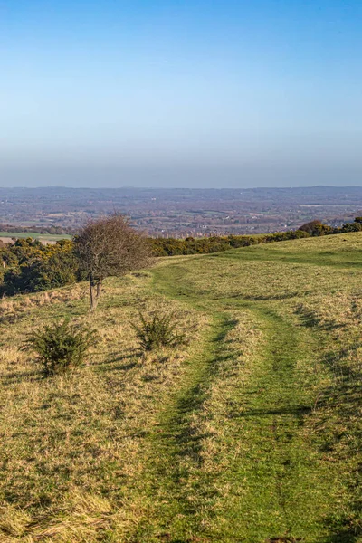 Utsikt Över South Downs Sussex Solig Vinterdag — Stockfoto