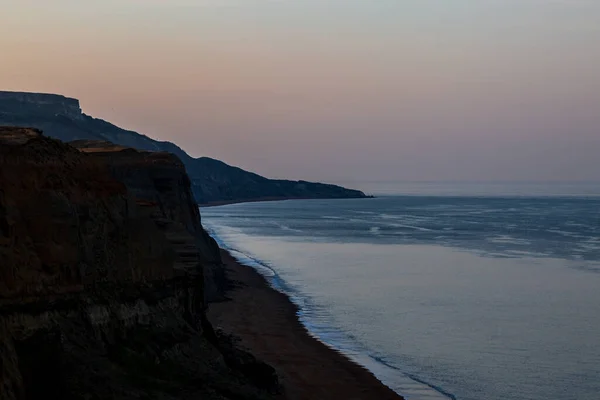 Pohled Útesů Nad Velrybí Čínou Ostrově Wight Časně Ráno — Stock fotografie