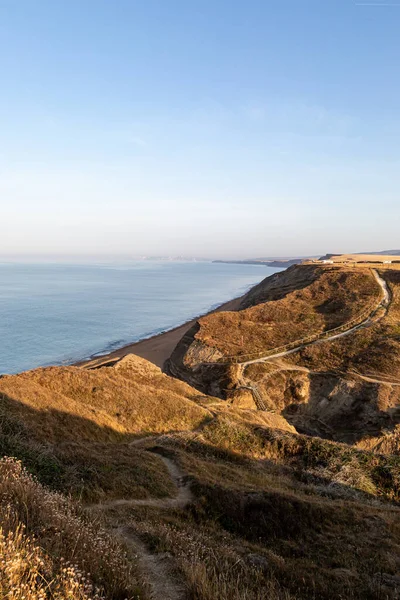 Fußwege Hinunter Zum Strand Bei Shepherds Chine Auf Der Isle — Stockfoto