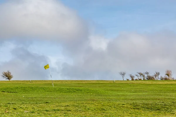 Blick Über Einen Golfplatz Einem Sonnigen Wintertag — Stockfoto