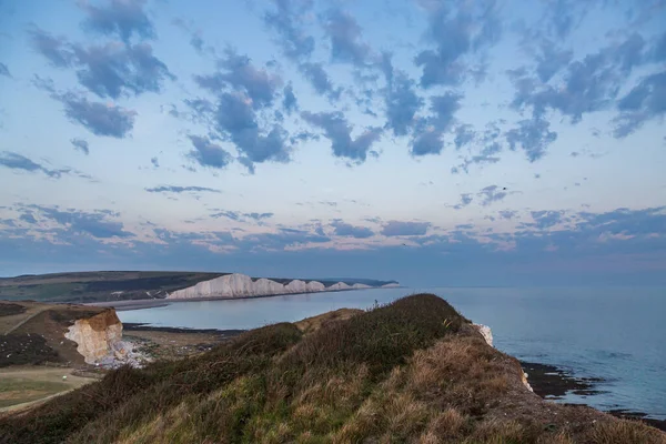 View Sussex Coastline Seven Sisters Cliffs Sunset — Stock Photo, Image