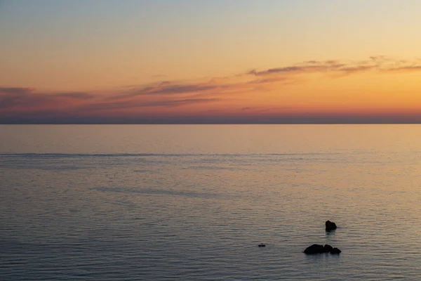 Een Schitterende Zonsondergang Boven Oceaan Het Eiland Jersey — Stockfoto